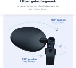 Merkloos Fietsspiegel - Set Van 2 - EBike Fiets Spiegel - Verstelbaar - Achteruitkijkspiegel Fiets - Links En Rechts - Extra Voordelig -BASIL Verkoop 1200x1080 6