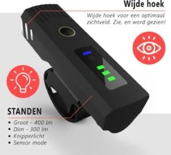 Trustic EVO | Koplamp | Oplaadbaar | Fietslamp | Verschillende Standen | Licht Sensor | Waterbestendig | Fietsverlichting | Voorlicht -BASIL Verkoop 1200x1082 8