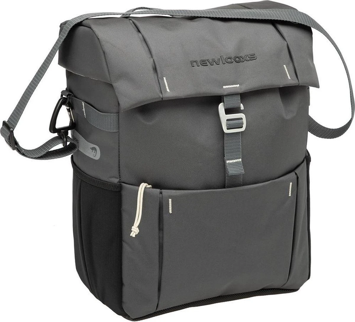New Looxs Vigo Single Enkele Fietstas - Afneembaar - 18,5 Liter - Grijs 11 New Looxs Vigo Single Enkele Fietstas - Afneembaar - 18,5 Liter - Grijs - Afbeelding 11