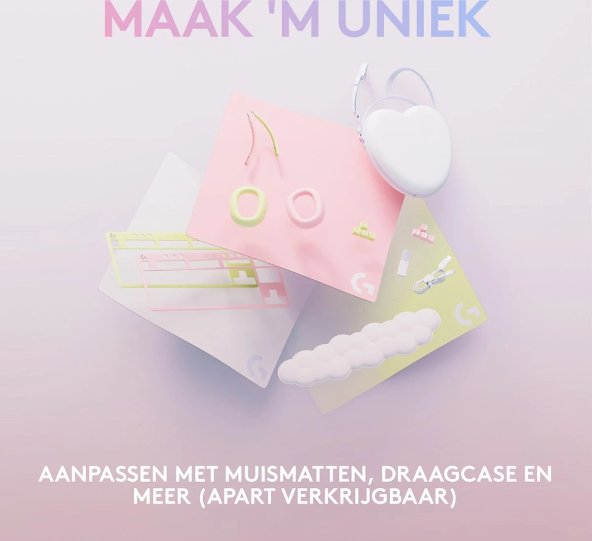 Logitech G705 Aurora - Draadloze Gaming Muis - Bluetooth - Wit 3 Logitech G705 Aurora - Draadloze Gaming Muis - Bluetooth - Wit - Afbeelding 3