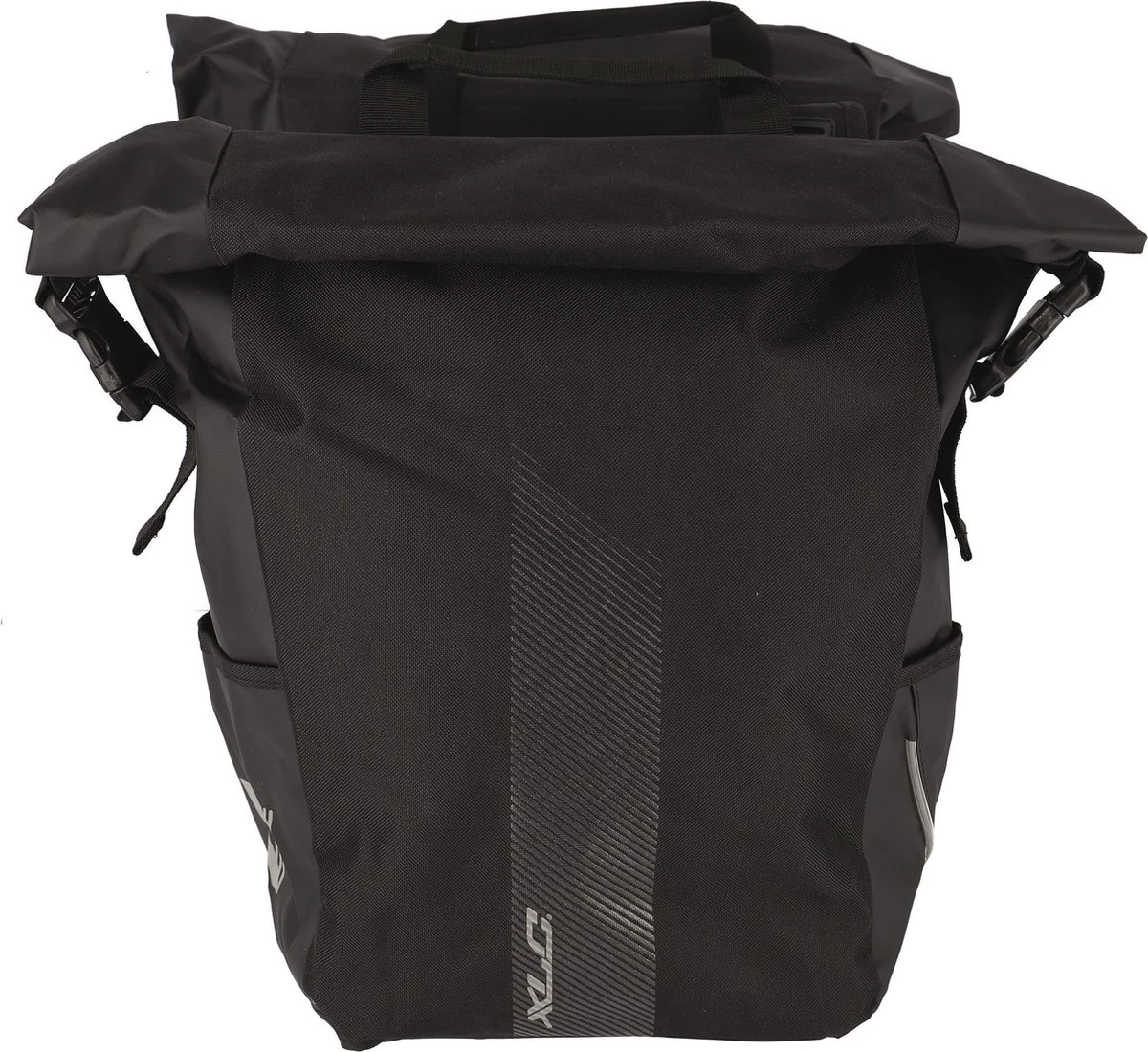 XLC V-light Rolltop Dubbele Fietstas - Zwart - 56 Liter 5 XLC V-light Rolltop Dubbele Fietstas - Zwart - 56 Liter - Afbeelding 5