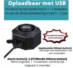 Titan Fietsalarm (2023 Model ) - Fietsalarm - Fietsslot Met Alarm - Alarm Met Afstandsbediening 12 Titan Fietsalarm (2023 Model ) - Fietsalarm - Fietsslot Met Alarm - Alarm Met Afstandsbediening -BASIL Verkoop 1200x1112 4