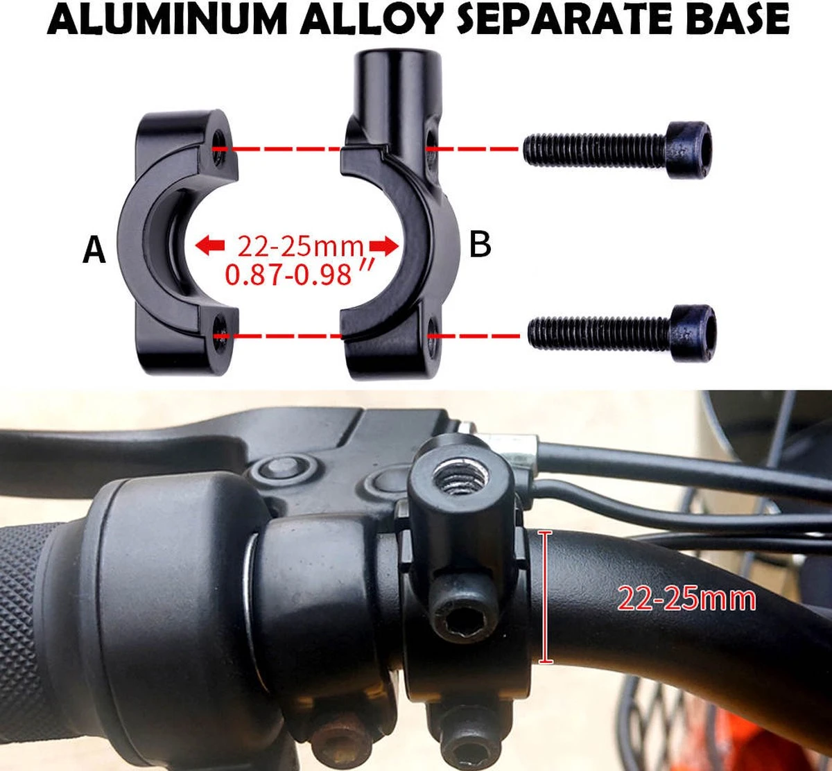 EasyDo Fietsspiegel Ebike Incl Grote Kijkhoek - Achteruitkijkspiegel - Links - 360º Verstelbaar - Multifunctioneel - Incl Inbussleutel 5 EasyDo Fietsspiegel Ebike Incl Grote Kijkhoek - Achteruitkijkspiegel - Links - 360º Verstelbaar - Multifunctioneel - Incl Inbussleutel - Afbeelding 5