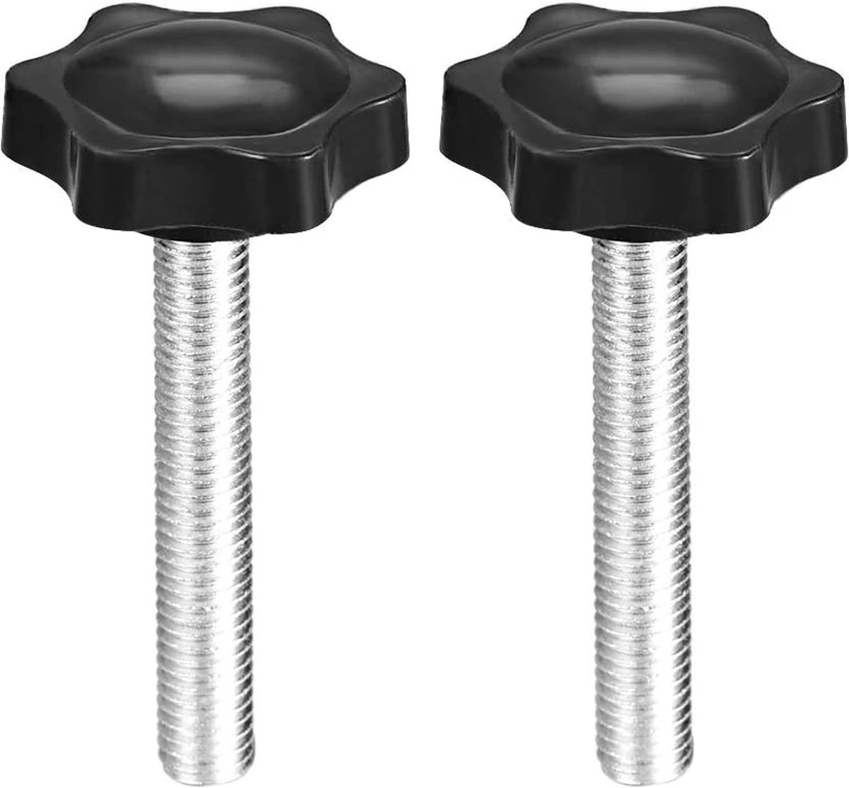 10 Stuks - Klemschroef Met Draaiende Knop - Sterschroef - Duimschroeven - Schuifmoeren - Gekartelde Klemknoppen - Draai Bouten - Vervangende Ster Handknop - Aanhaalschroef - M8 * 50mm - Zwart 2 10 Stuks - Klemschroef Met Draaiende Knop - Sterschroef - Duimschroeven - Schuifmoeren - Gekartelde Klemknoppen - Draai Bouten - Vervangende Ster Handknop - Aanhaalschroef - M8 * 50mm - Zwart - Afbeelding 2