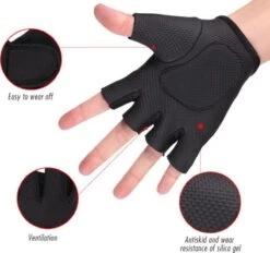 Fitnesshandschoenen - Sporthandschoenen - Zwart/Blauw - Maat M -BASIL Verkoop 1200x1125 10