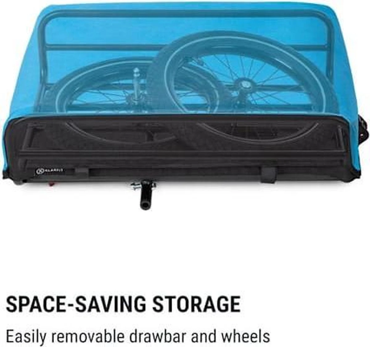 Klarfit Cargo Bull Aanhangwagen - Bagagefietskar - Fietsaanhanger - 50 Liter Laadruimte - 16" Luchtbanden - Voor Max. 40 Kg Lading 4 Klarfit Cargo Bull Aanhangwagen - Bagagefietskar - Fietsaanhanger - 50 Liter Laadruimte - 16" Luchtbanden - Voor Max. 40 Kg Lading - Afbeelding 4