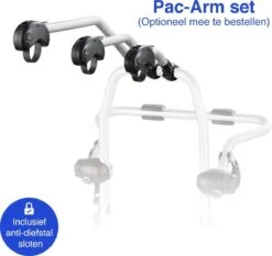 Fietsdrager Pyro, Fietsenrek Achterklep - 3 Fietsen (draagkracht 45kg TUV) - Zonder Trekhaak - Elektrische Fiets -BASIL Verkoop 1200x1131 1