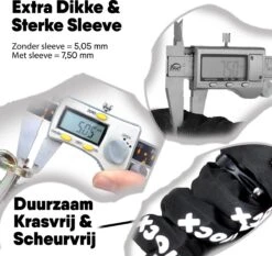 LLOCX Kettingslot Van 1 Meter + 2 Sleutels - 5mm Roestvrij Staal - 900gr. Aluminium - Krasvrij En Scheurvrij - Zwarte Sleeve - Sluiting Met Anti-Stofklep 10 LLOCX Kettingslot Van 1 Meter + 2 Sleutels - 5mm Roestvrij Staal - 900gr. Aluminium - Krasvrij En Scheurvrij - Zwarte Sleeve - Sluiting Met Anti-Stofklep -BASIL Verkoop 1200x1132