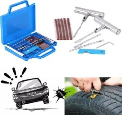 LOUZIR 11-Delige Professionele Banden Reparatie Kit- Autobanden/ Bike Emergency Repair Kit - Met Handige Opbergdoos -BASIL Verkoop 1200x1135 8