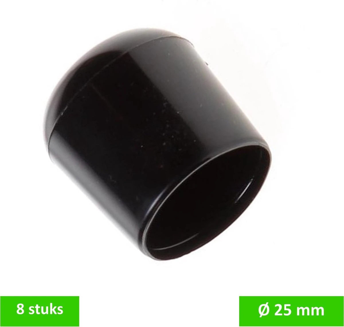 DELTAFIX Peerdoppen Ø 25 Mm | Zwart | 8 STUKS 1 DELTAFIX Peerdoppen Ø 25 Mm | Zwart | 8 STUKS