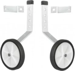 Tom - Zijwieltjesset 12 T/m 20 Inch - Kunststof - Wit / Zwart