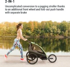 Klarfit Kiddy King Fietskar Voor Kinderen - Fietsaanhanger Voor 1 Tot 2 Kinderen Vanaf 12 Maanden - Joggerbuggy - Met Gaas En Regehoes - Inclusief Opbergruimte -BASIL Verkoop 1200x1144 3