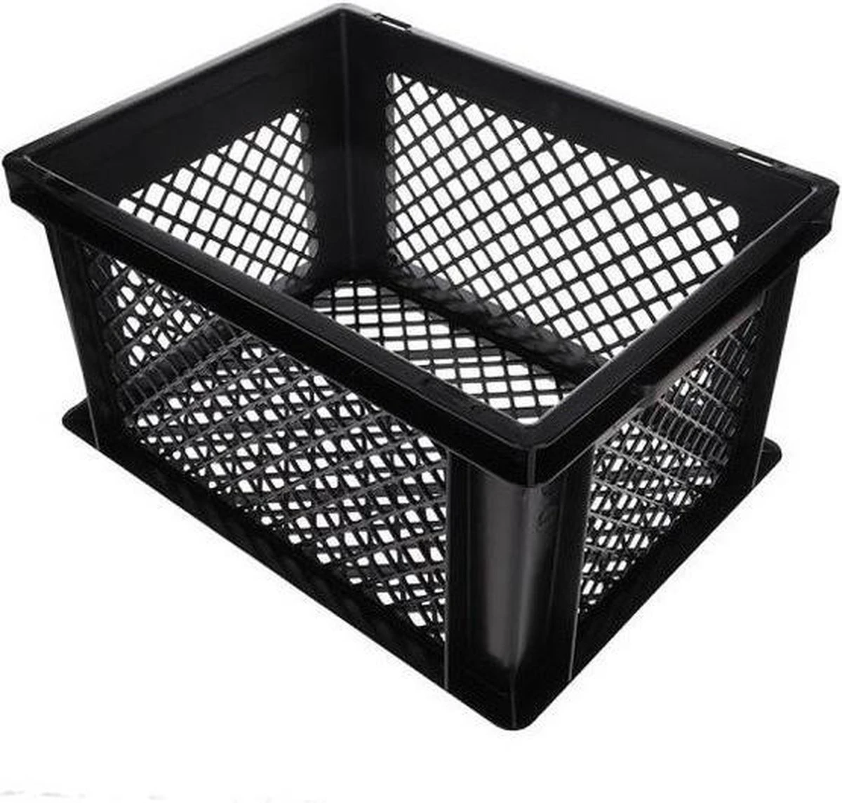 Lastpak Fietskrat Kunststof Zwart - L40 X B30 X H22 Cm 1 Lastpak Fietskrat Kunststof Zwart - L40 X B30 X H22 Cm