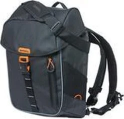 Basil Miles Tarpaulin Dubbele Fietstas - Zwart - 34 Liter -BASIL Verkoop 1200x1147