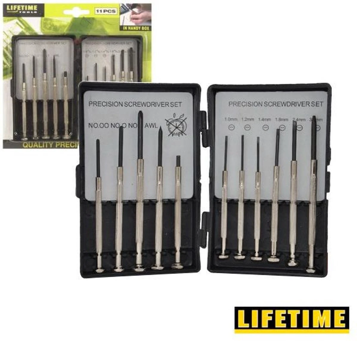Lifetime Schroevendraaier Set Precisie 11-dlg 1 Lifetime Schroevendraaier Set Precisie 11-dlg