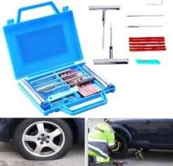 LOUZIR 11-Delige Professionele Banden Reparatie Kit- Autobanden/ Bike Emergency Repair Kit - Met Handige Opbergdoos -BASIL Verkoop 1200x1150 13