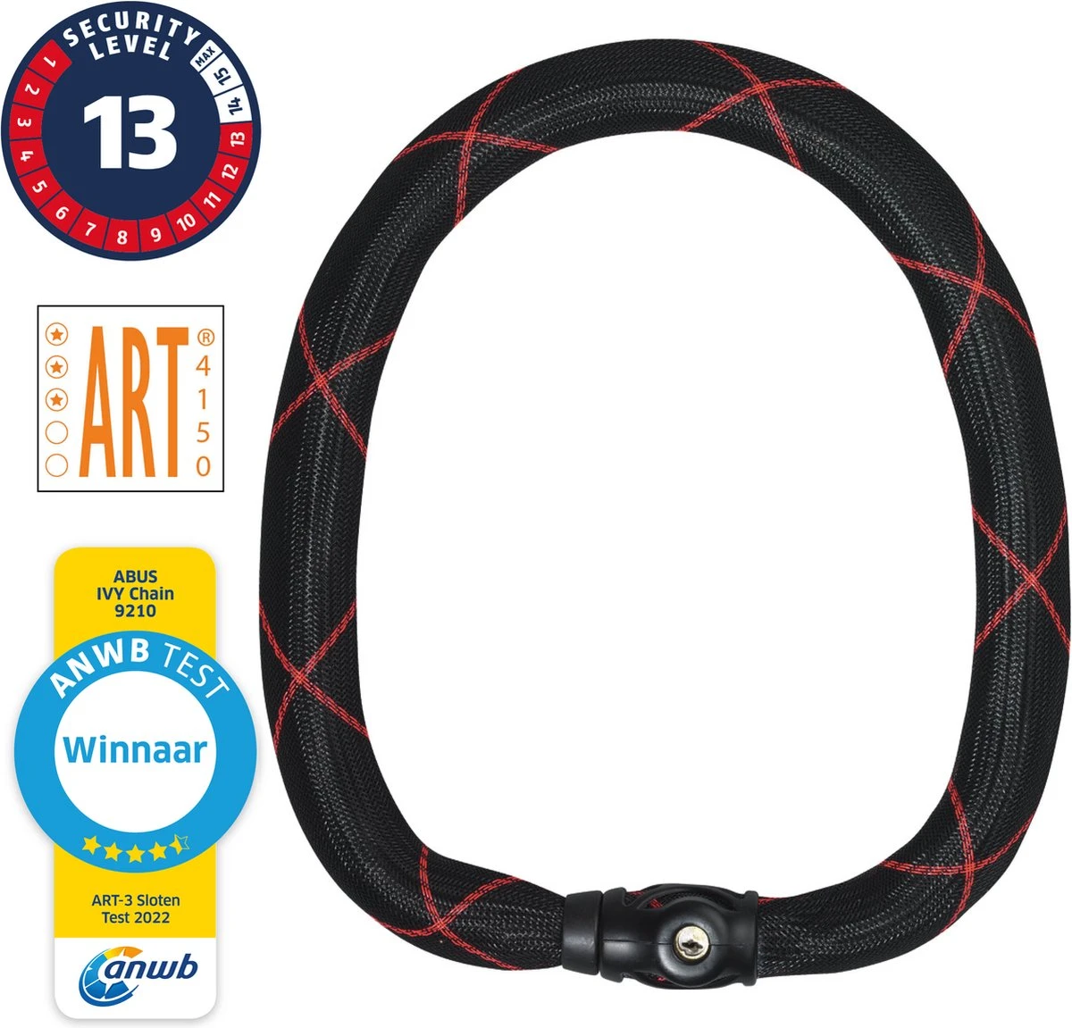 ABUS Ivy 9210 Kettingslot - ART3 - 170 Cm - Winnaar ANWB Slotentest 2022 2 ABUS Ivy 9210 Kettingslot - ART3 - 170 Cm - Winnaar ANWB Slotentest 2022 - Afbeelding 2