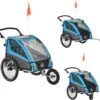 HOMCOM 3-in-1 Kinderaanhanger Jogger Fietskar Voor 2 Kinderen Aluminium 440-018 -BASIL Verkoop 1200x1156 6