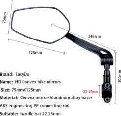 EasyDo Fietsspiegel Ebike Incl Grote Kijkhoek - Achteruitkijkspiegel - Links - 360º Verstelbaar - Multifunctioneel - Incl Inbussleutel 19 EasyDo Fietsspiegel Ebike Incl Grote Kijkhoek - Achteruitkijkspiegel - Links - 360º Verstelbaar - Multifunctioneel - Incl Inbussleutel -BASIL Verkoop 1200x1156 8