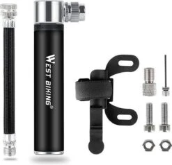 Merkloos Mini Fietspomp - Dunlop Presta Frans Hollands Auto Ventipel - Hoge Druk Handpomp