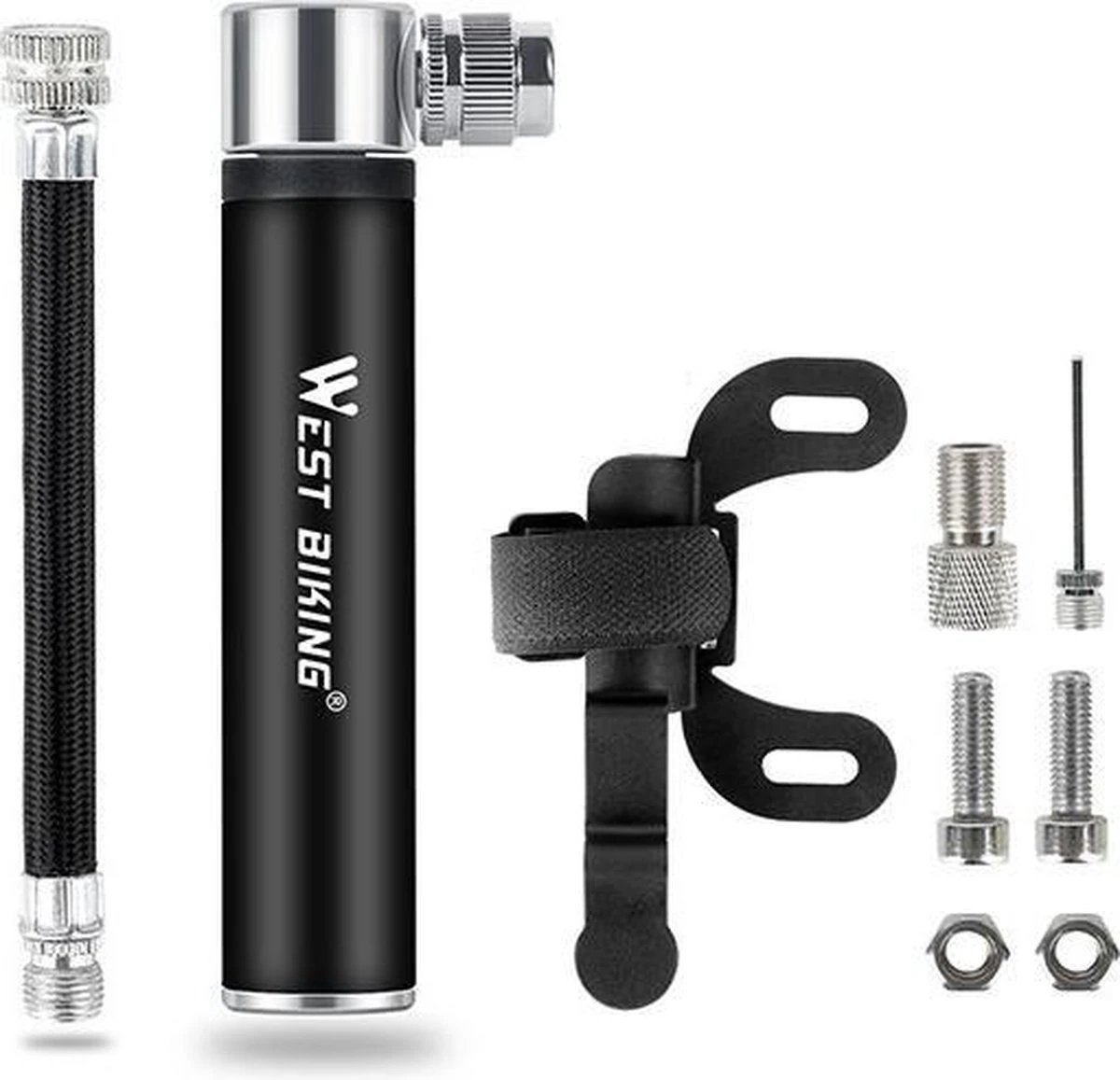 Merkloos Mini Fietspomp - Dunlop Presta Frans Hollands Auto Ventipel - Hoge Druk Handpomp 1 Merkloos Mini Fietspomp - Dunlop Presta Frans Hollands Auto Ventipel - Hoge Druk Handpomp