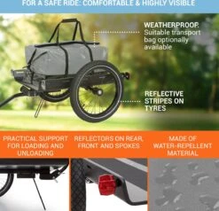 Cargo Bull Travel Aanhangwagen 40kg Fietsaanhanger Zwart/hout -BASIL Verkoop 1200x1158 9