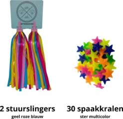 Entergoods® Fietsversiering Kinderfiets- Stuurslingers En Spaakkralen - Combi/Set - Fietsversiering Kinderen - Vrolijke Streamers Stuur + Spaakkralen Ster 8 Entergoods® Fietsversiering Kinderfiets- Stuurslingers En Spaakkralen - Combi/Set - Fietsversiering Kinderen - Vrolijke Streamers Stuur + Spaakkralen Ster -BASIL Verkoop 1200x1161 13