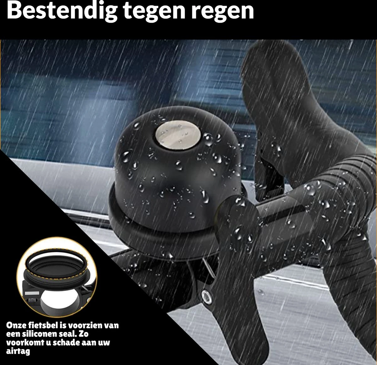 Andabo - Fietsbel - Airtag - Apple Airtag - Anti Diefstal - Tracker - Fietsaccessoire - Elektrische Step - Gps - Inclusief Schroevendraaier- Zwart 3 Andabo - Fietsbel - Airtag - Apple Airtag - Anti Diefstal - Tracker - Fietsaccessoire - Elektrische Step - Gps - Inclusief Schroevendraaier- Zwart - Afbeelding 3