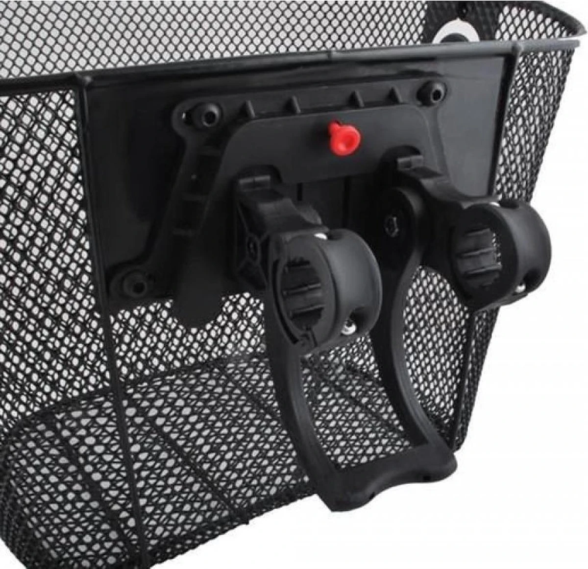 Metalen Stuur Fietsmand Inclusief Bevestigingssysteem - Afneembaar - Voor Op De Fiets - 33 X 25 X 23 Cm - Zwart 3 Metalen Stuur Fietsmand Inclusief Bevestigingssysteem - Afneembaar - Voor Op De Fiets - 33 X 25 X 23 Cm - Zwart - Afbeelding 3