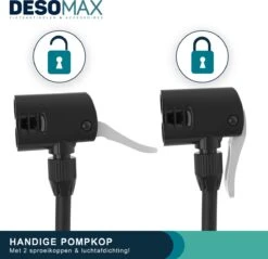 Fietspomp Met Drukmeter Voor Alle Ventielen Dubelle Pompkop - Racefiets Geschikt - Staande Pomp Voor Fiets Met Manometer - Ook Voor Bal En Luchtbed -BASIL Verkoop 1200x1163 15