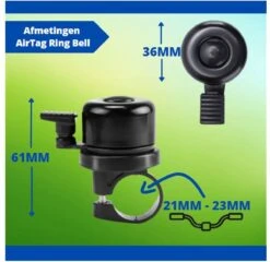 Fietsbel Voor Apple AirTag - AirTag Houder - AirTag Fiets - AirTag Hoesje - Incl. Schroevendraaier Voor Montage - Waterdicht 7 Fietsbel Voor Apple AirTag - AirTag Houder - AirTag Fiets - AirTag Hoesje - Incl. Schroevendraaier Voor Montage - Waterdicht -BASIL Verkoop 1200x1165 13