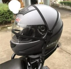 Spinbinder Voor Motor, Fiets & Scooter - Zwart - Verstelbaar Elastiek Voor Helm - Spin - Fietsbinder Met Haken - Snelbinder 60cm -BASIL Verkoop 1200x1166 12