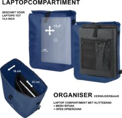 Dutch Mountains Enkele Fietstas | Rugzak | Sterke 100% Waterdicht | Fietstas, Schoudertas En Rugtas In 1 | 28 Liter | Blauw -BASIL Verkoop 1200x1168 4