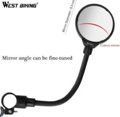 Merkloos 1 Stuk Fiets Achteruitkijkspiegel Groothoek Bolle Spiegel Mountainbike Veiligheid Spiegel Handvat Zachte Pijp 8cm -BASIL Verkoop 1200x1168 7