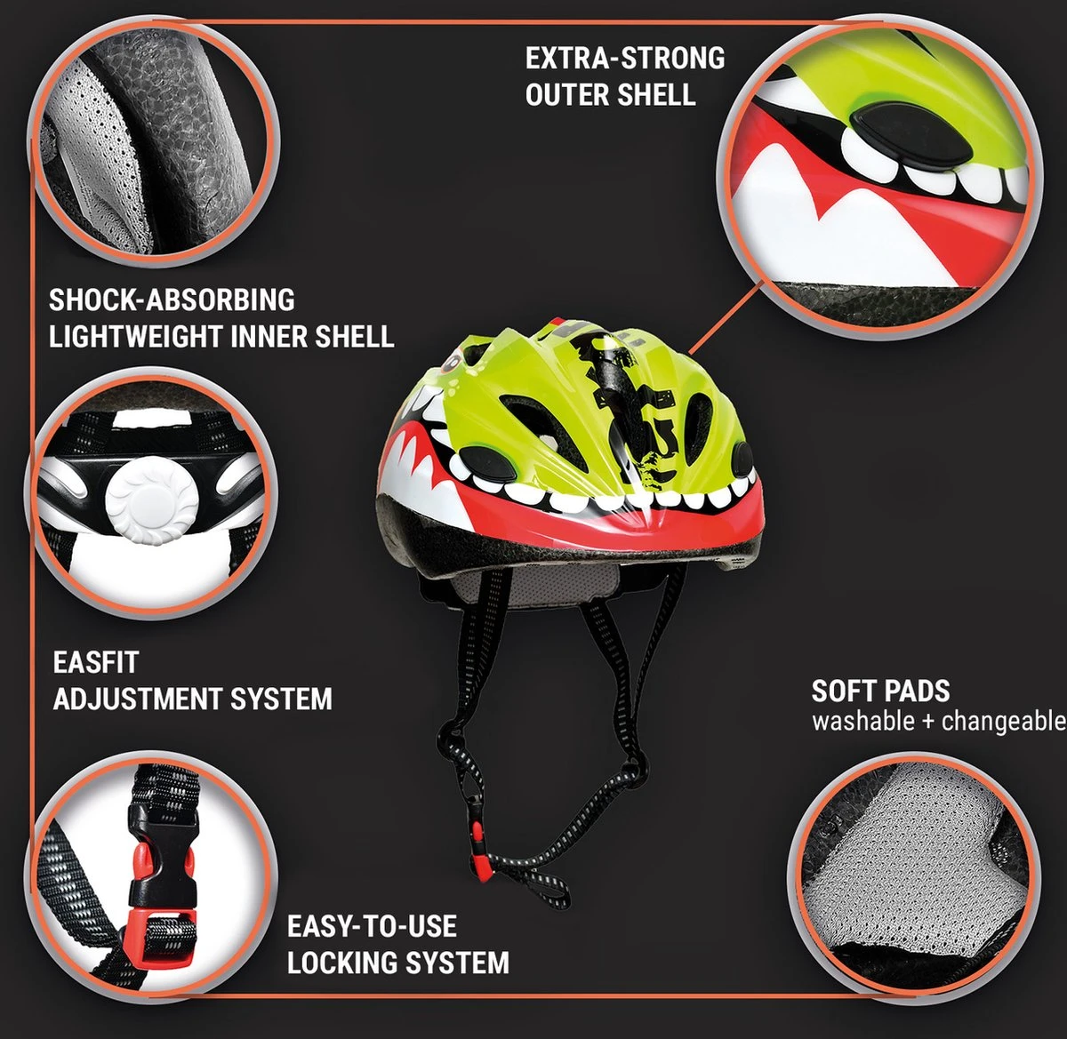Skullcap By CAPITAL SPORTS Kinderfietshelm - Fietshelm Voor Kinderen 2-7 Jaar - Microshell Buitenschaal Van Polycarbonaat - 12 Luchtopeningen 3 Skullcap By CAPITAL SPORTS Kinderfietshelm - Fietshelm Voor Kinderen 2-7 Jaar - Microshell Buitenschaal Van Polycarbonaat - 12 Luchtopeningen - Afbeelding 3