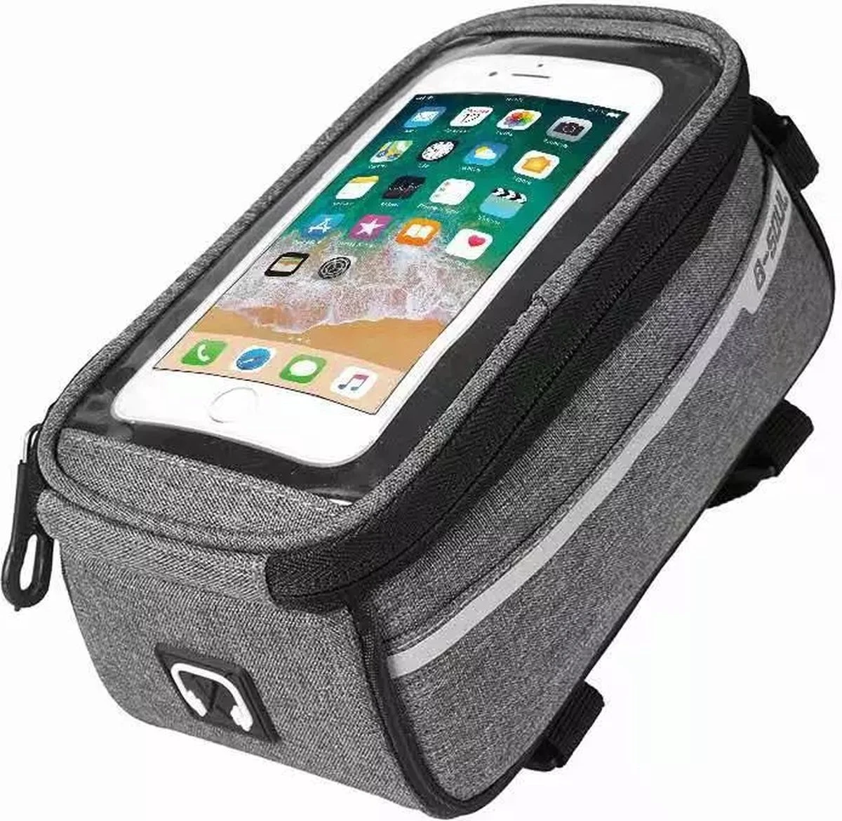 Pazzo Goods - Frame Fietstas - Stuurtas - Grijs - Telefoonhouder - Waterdicht - Fietstassen - Fiets Stuurtassen - 5 Pazzo Goods - Frame Fietstas - Stuurtas - Grijs - Telefoonhouder - Waterdicht - Fietstassen - Fiets Stuurtassen - - Afbeelding 5