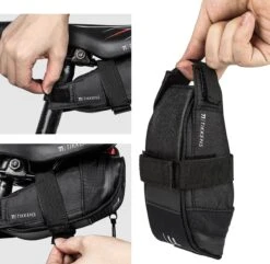 TIKKENS® Zadeltas Fiets Compact - Zadeltas Racefiets/Mountainbike - Koersfiets - Fiets Accessoires - Fietstassen - Waterdicht - Wielrennen - Zwart -BASIL Verkoop 1200x1170 7