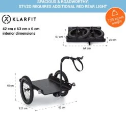 Cargo Bull Travel Aanhangwagen 40kg Fietsaanhanger Zwart/hout -BASIL Verkoop 1200x1171 12