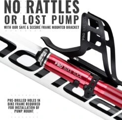 PRO BIKE TOOL Mini Luchtpomp Fiets, Fietspomp Voor Alle Ventielen (Presta & Schrader), Hoge Druk Tot 6,9 Bar / 100 PSI, Betrouwbare, Compacte & Lichtgewicht Framepomp, Pomp Voor Racefiets & Mountainbike. -BASIL Verkoop 1200x1174 5