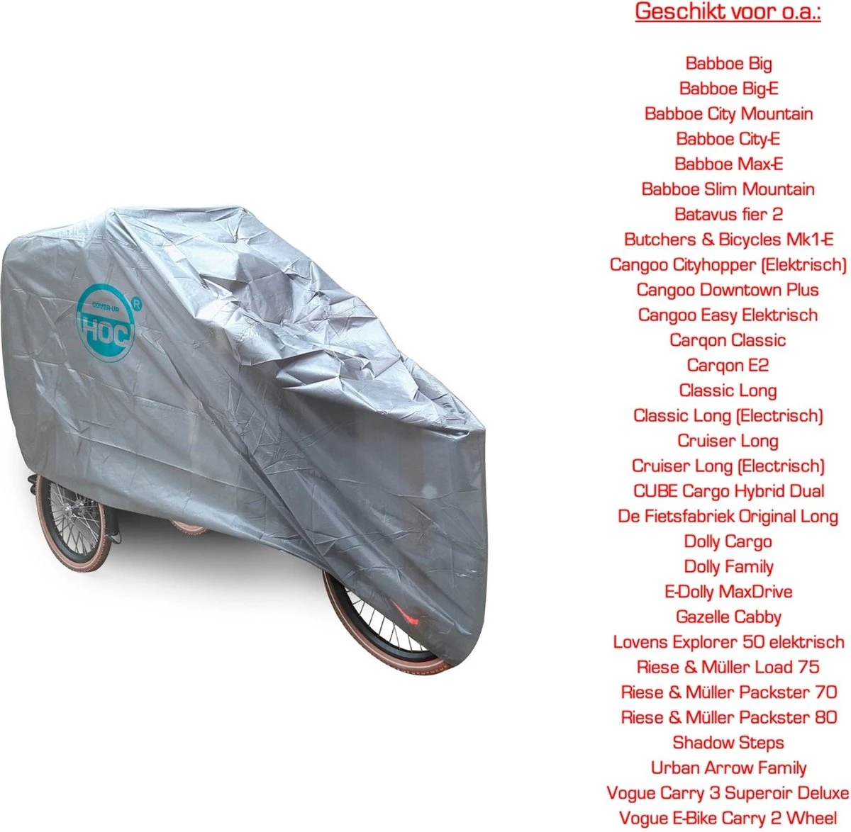 CUHOC Topkwaliteit Diamond Bakfietshoes Voor Grotere / Elektrische Bakfiets (met Huif) O.a. Bestemd Als: Babboe Hoes : Cruiser Hoes : Dolly Hoes : Vogue Hoes : Urban Arrow Family Hoes 5 CUHOC Topkwaliteit Diamond Bakfietshoes Voor Grotere / Elektrische Bakfiets (met Huif) O.a. Bestemd Als: Babboe Hoes : Cruiser Hoes : Dolly Hoes : Vogue Hoes : Urban Arrow Family Hoes - Afbeelding 5