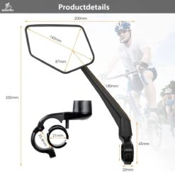 BikePro Verstelbare Fietsspiegel Set Incl. Reflectoren - Links & Rechts - Achteruitkijkspiegel Fiets - Geschikt Voor E Bike, Fiets, Motor, Step -BASIL Verkoop 1200x1178 10