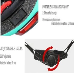 Fietshelm-Met Voor- En Achterlicht-Skatehelm -Maat-M-54 Tot 57cm-Helm Wit - LED Verlichting -BASIL Verkoop 1200x1180 5