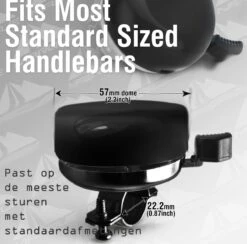 Fietsbel Zwart 5.5 Cm Stalen Fietsbel - Universele Fietsbel Zwart Hoorbare Klank. -BASIL Verkoop 1200x1183 9