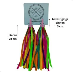 Entergoods® Stuurslingers - Fiets Versiering Kinderen - Stuurversiering Slingers - Handvat Streamers Voor Meisjes - Streamers Voor Jongens - Groen Oranje Paarse Franjes - 2 Stuks - 24 CM - Stuurslingers Voor Kinderfiets -BASIL Verkoop 1200x1184 18