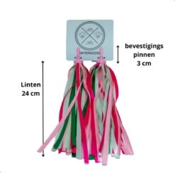 Entergoods® Stuurslingers - Fiets Versiering Kinderen - Stuurversiering Slingers - Handvat Streamers Voor Meisjes - Streamers Voor Jongens - Roze Groen Franjes - 2 Stuks - 24 CM - Stuurslingers Voor Kinderfiets -BASIL Verkoop 1200x1184 20