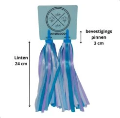 Entergoods® Stuurslingers - Fiets Versiering Kinderen - Stuurversiering Slingers - Handvat Streamers Voor Meisjes - Streamers Voor Jongens - BlauwPaarse Franjes - 2 Stuks - 24 CM - Stuurslingers Voor Kinderfiets -BASIL Verkoop 1200x1184 23