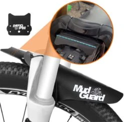 Nixnix - Mudguard MTB - Ass Saver - Universeel Spatbord Mountainbike - Eenvoudige Bevestiging Tie Wrap - Zwart Met Wit Print -BASIL Verkoop 1200x1186 18