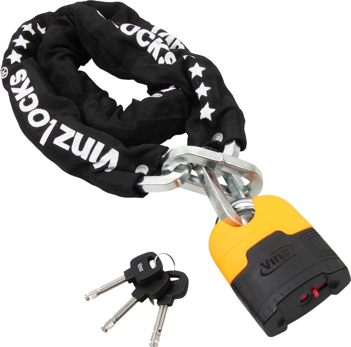 VINZ Makalu Motorslot / Kettingslot / Scooterslot ART 4 Gecertificeerd - 180 Cm Ketting - Dikte Schakels: 10,5mm 2 VINZ Makalu Motorslot / Kettingslot / Scooterslot ART 4 Gecertificeerd - 180 Cm Ketting - Dikte Schakels: 10,5mm - Afbeelding 2