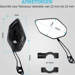 NueNext Fietsspiegel Ebike 2 Stuks – Achteruitkijk Spiegel Op Stuur – Multi-verstelbaar – 360 Rotatie - Speed-pedelec 23 NueNext Fietsspiegel Ebike 2 Stuks – Achteruitkijk Spiegel Op Stuur – Multi-verstelbaar – 360 Rotatie - Speed-pedelec -BASIL Verkoop 1200x1188 12