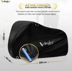 Xclusive-lifestyle® Fietshoes XXL - Universeel - 1 Of 2 Fietsen - Ultra Oxford 420D Zeer Sterk En Extra Dik - Bakfietshoes - Fietscover - Waterdichte PU Coating - Met Opbergtas En Zadelhoes 22 Xclusive-lifestyle® Fietshoes XXL - Universeel - 1 Of 2 Fietsen - Ultra Oxford 420D Zeer Sterk En Extra Dik - Bakfietshoes - Fietscover - Waterdichte PU Coating - Met Opbergtas En Zadelhoes -BASIL Verkoop 1200x1188 4